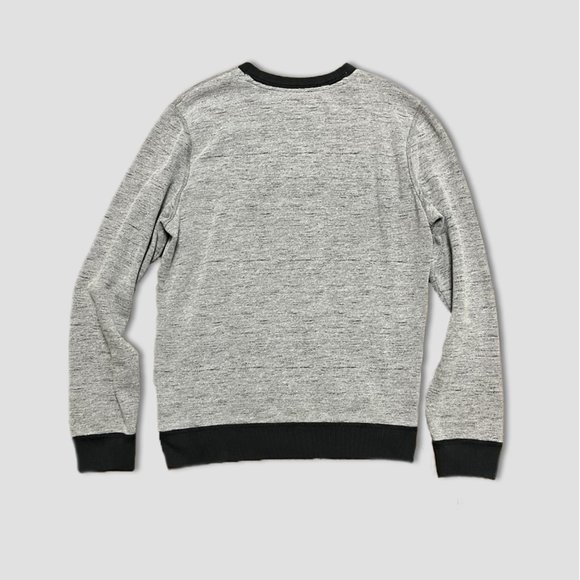 Hollister Men's Crewneck Sweatshirt - Grey & Black - Picture 2 of 3